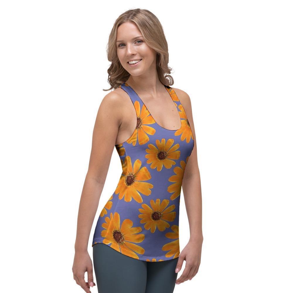 Cute Sunflower Women's Racerback Tank Top-grizzshop