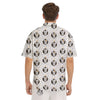 Cute White Grey Owl Print Pattern Men's Short Sleeve Shirts-grizzshop