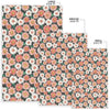 Cute White Pink Daisy Pattern Print Floor Mat-grizzshop