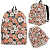 Cute White Pink Daisy Pattern Print Premium Backpack-grizzshop