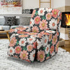 Cute White Pink Daisy Pattern Print Recliner Cover-grizzshop