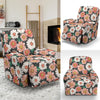 Cute White Pink Daisy Pattern Print Recliner Cover-grizzshop