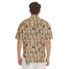 Cute Yorkshire Terrier Print Pattern Men's Short Sleeve Shirts-grizzshop