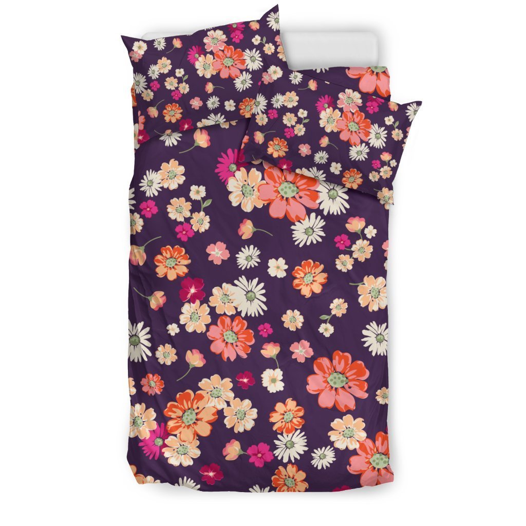 Cute Daisy Colorful Pattern Print Duvet Cover Bedding Set-grizzshop