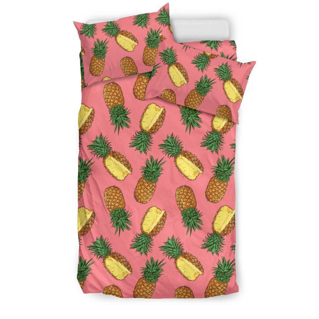 Cutting Pineapple Pink Bedding Set-grizzshop