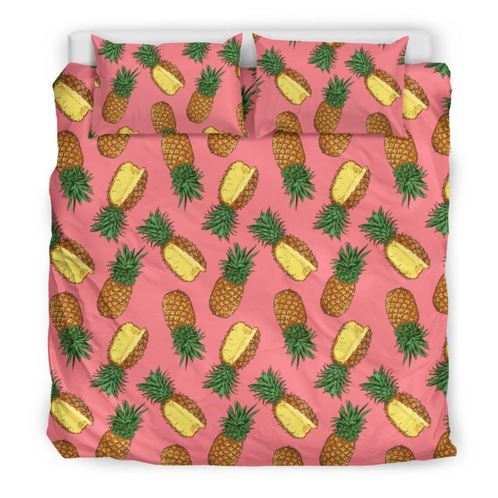 Cutting Pineapple Pink Bedding Set-grizzshop