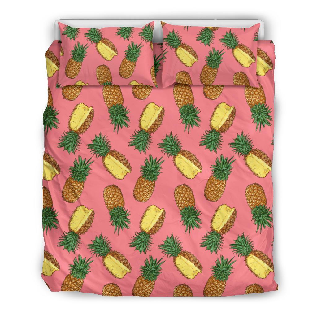 Cutting Pineapple Pink Bedding Set-grizzshop