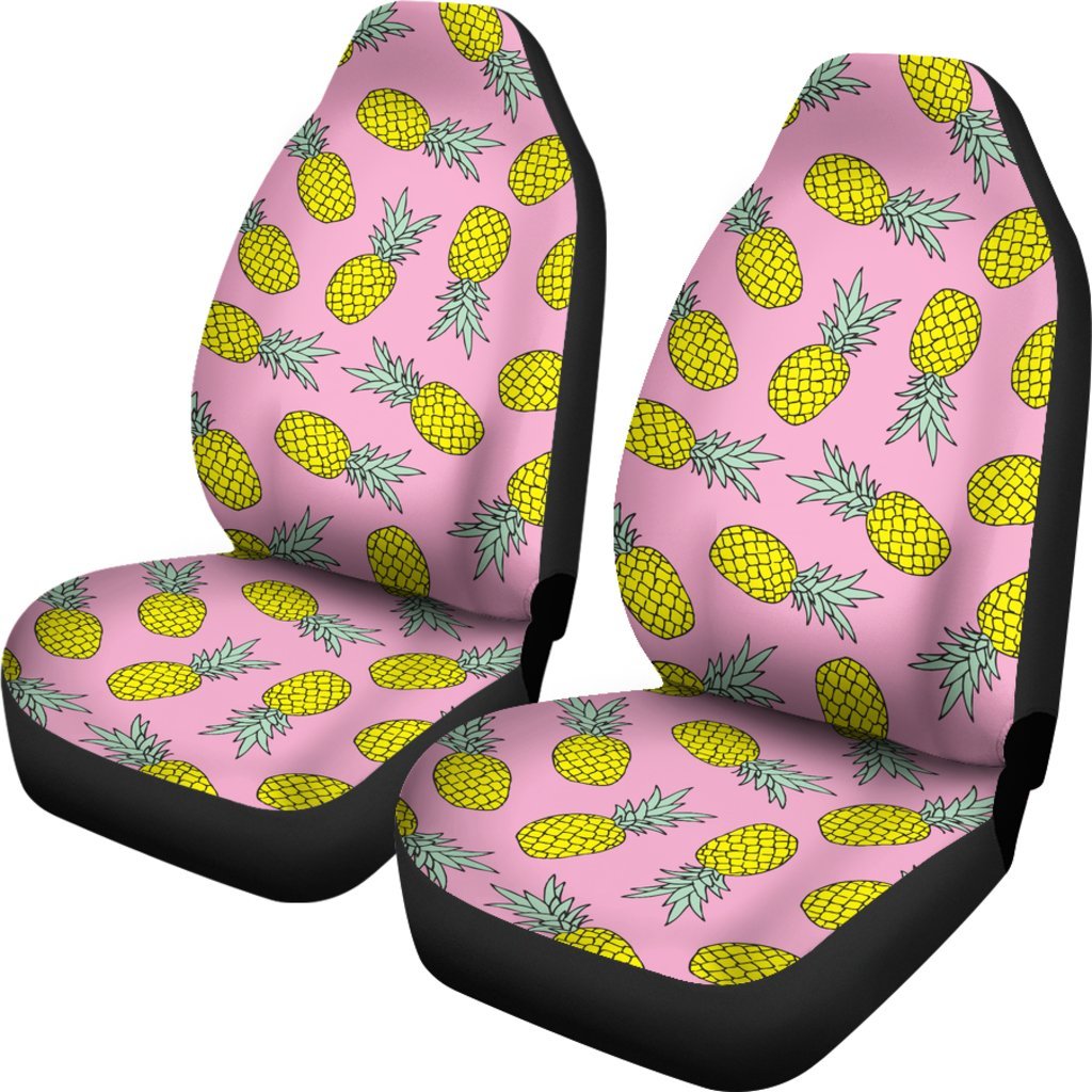 Cutting Pineapple Pink Car Seat Cover-grizzshop