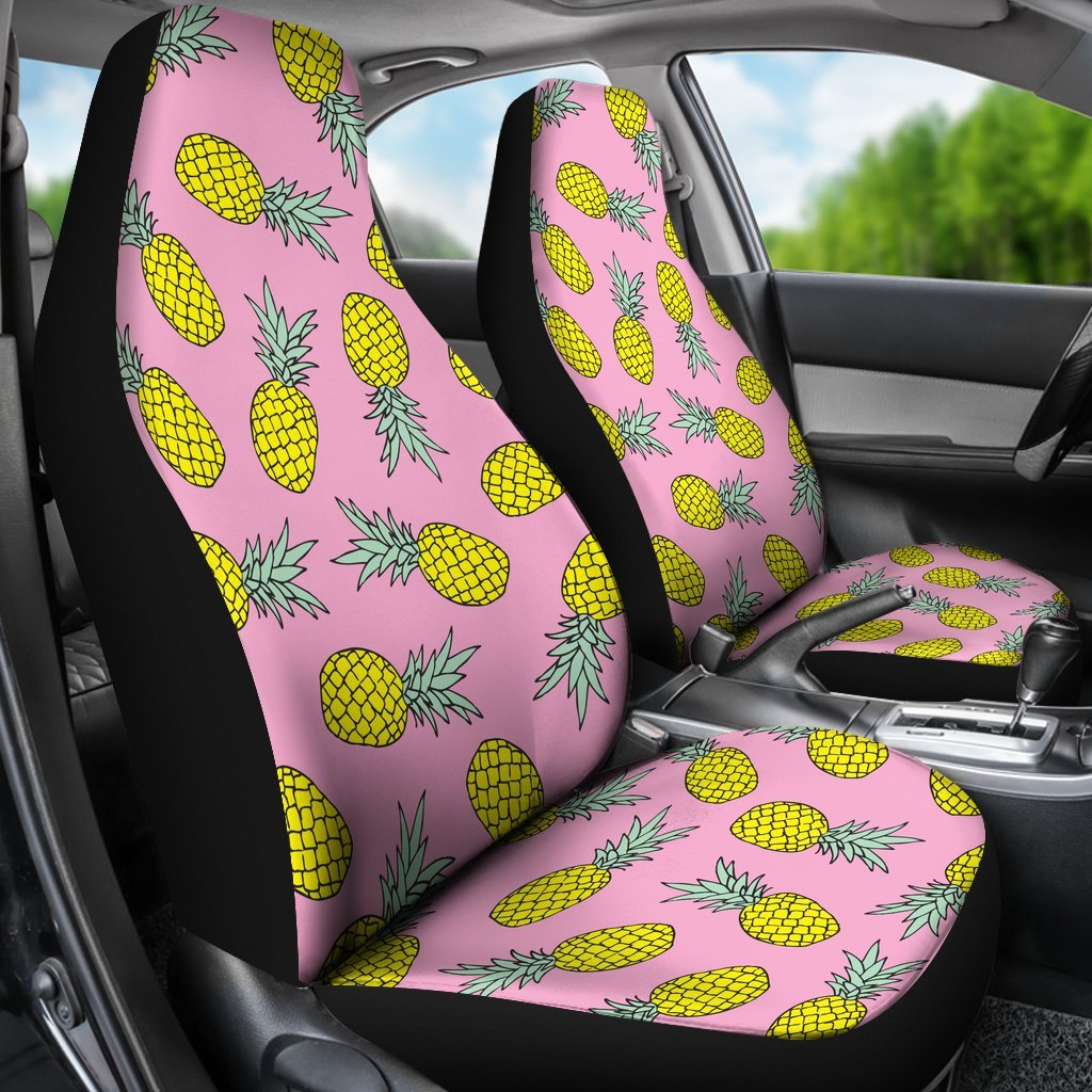 Cutting Pineapple Pink Car Seat Cover-grizzshop