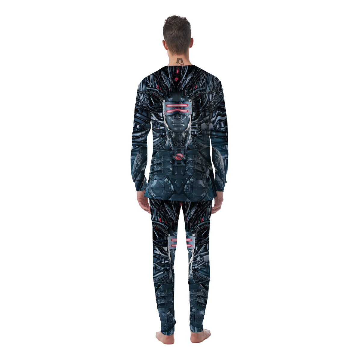 Cyborg Cyberpunk Print Men's Pajamas-grizzshop