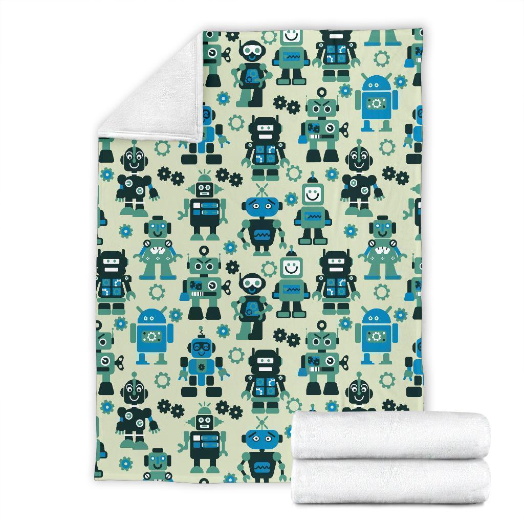 Cyborg Robot Pattern Print Blanket-grizzshop
