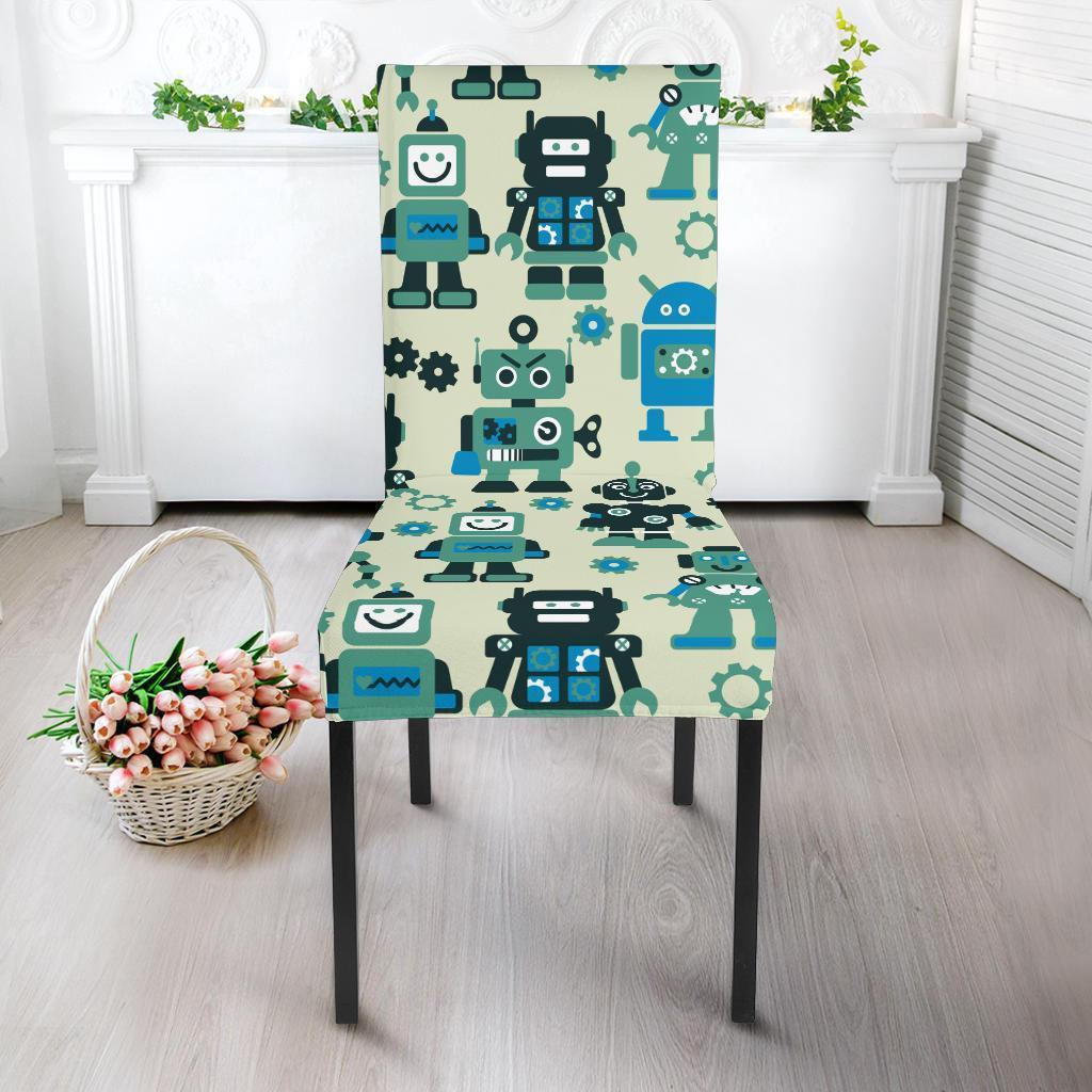 Cyborg Robot Pattern Print Chair Cover-grizzshop