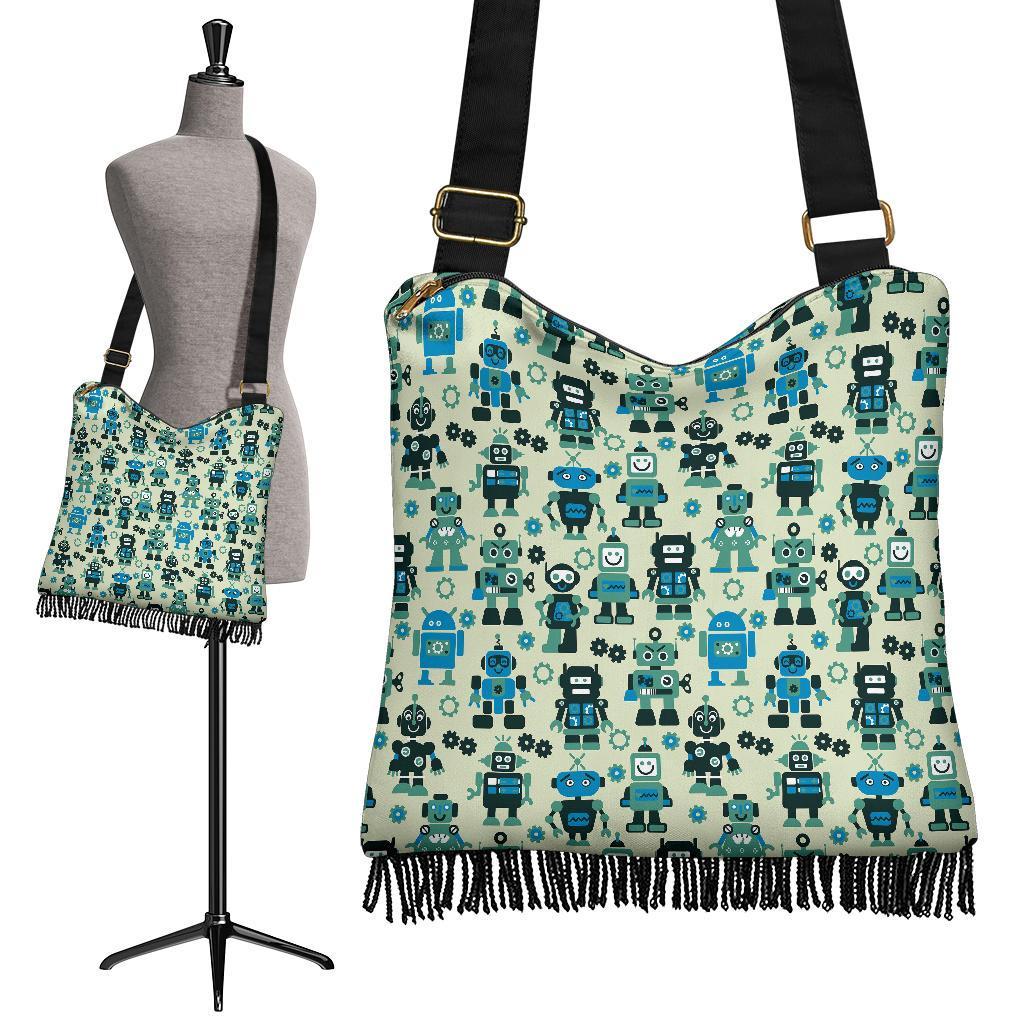 Cyborg Robot Pattern Print Crossbody Bags-grizzshop