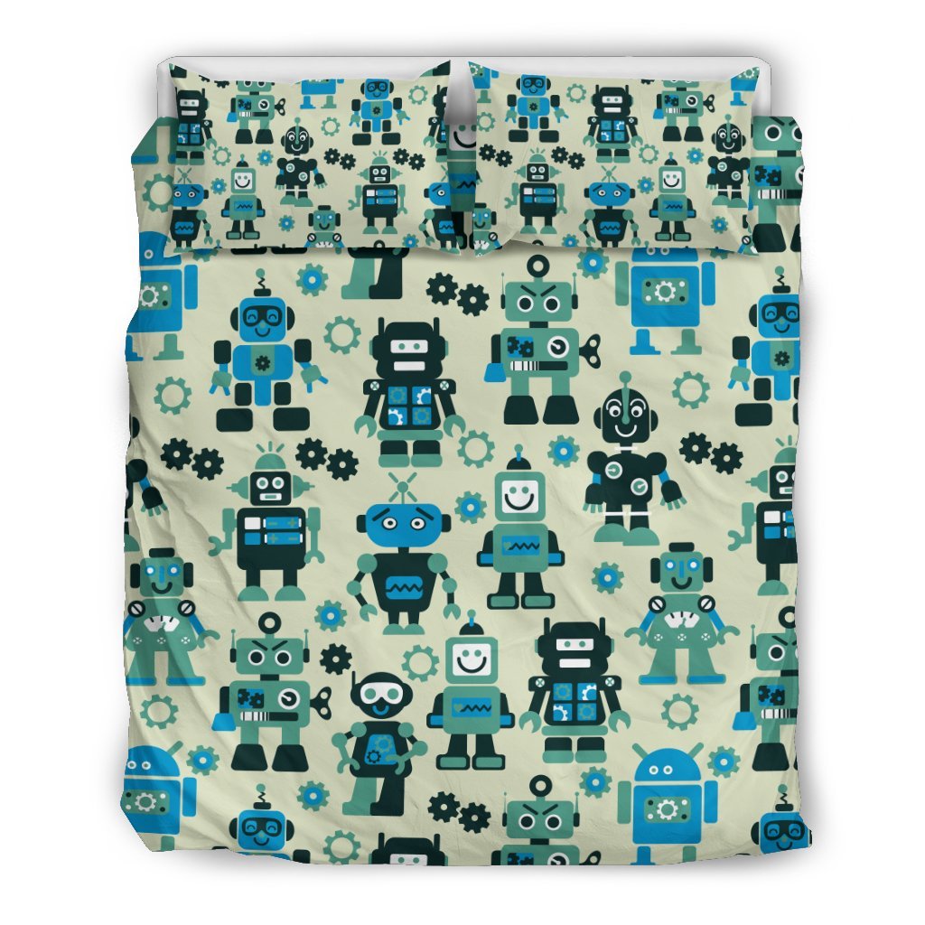 Cyborg Robot Pattern Print Duvet Cover Bedding Set-grizzshop