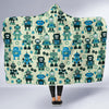 Cyborg Robot Pattern Print Hooded Blanket-grizzshop