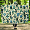 Cyborg Robot Pattern Print Hooded Blanket-grizzshop