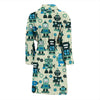 Cyborg Robot Pattern Print Men Long Robe-grizzshop