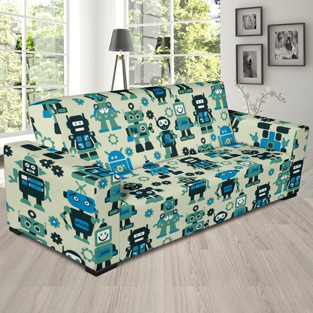 Cyborg Robot Pattern Print Sofa Covers-grizzshop