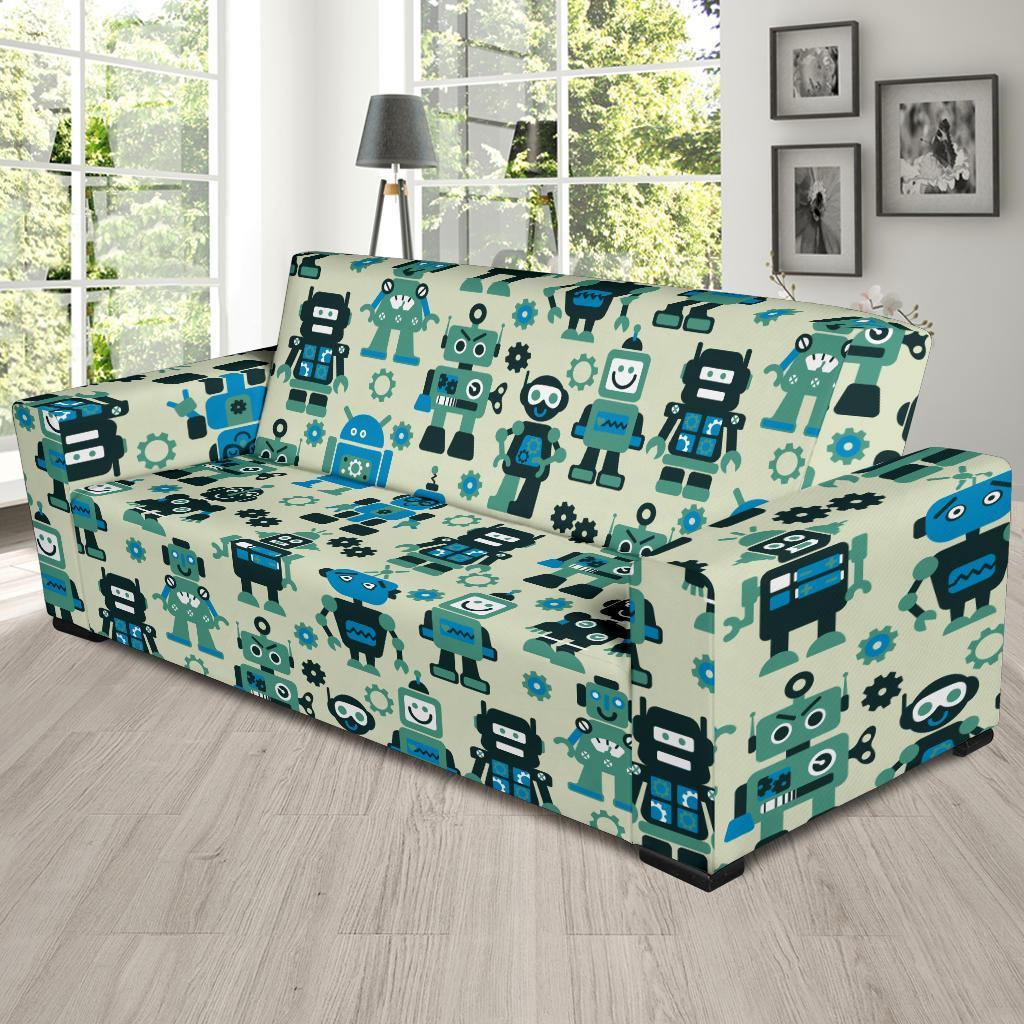 Cyborg Robot Pattern Print Sofa Covers-grizzshop