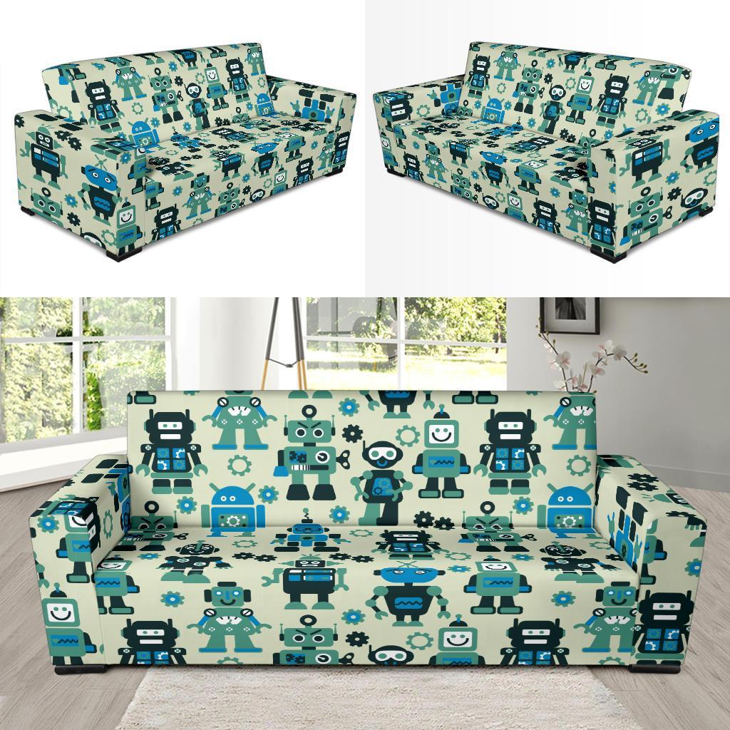 Cyborg Robot Pattern Print Sofa Covers-grizzshop