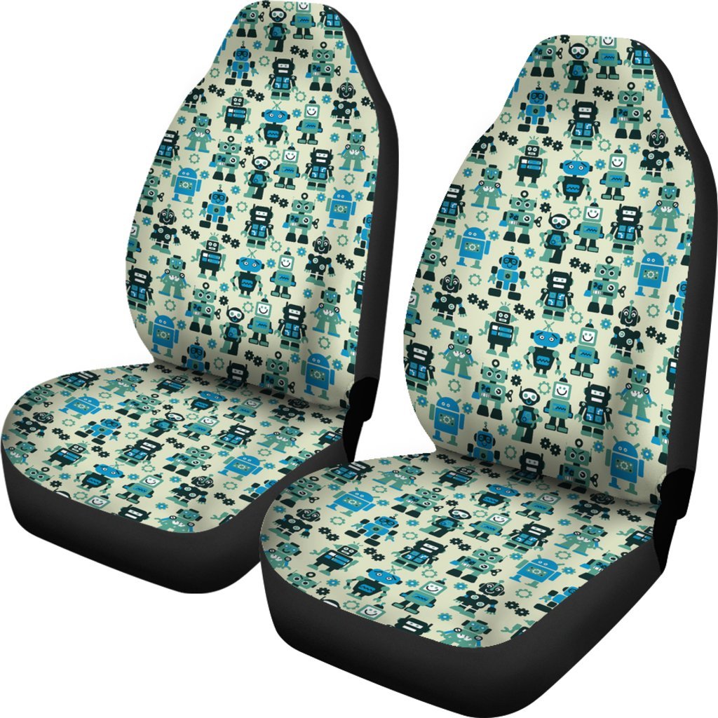 Cyborg Robot Pattern Print Universal Fit Car Seat Cover-grizzshop