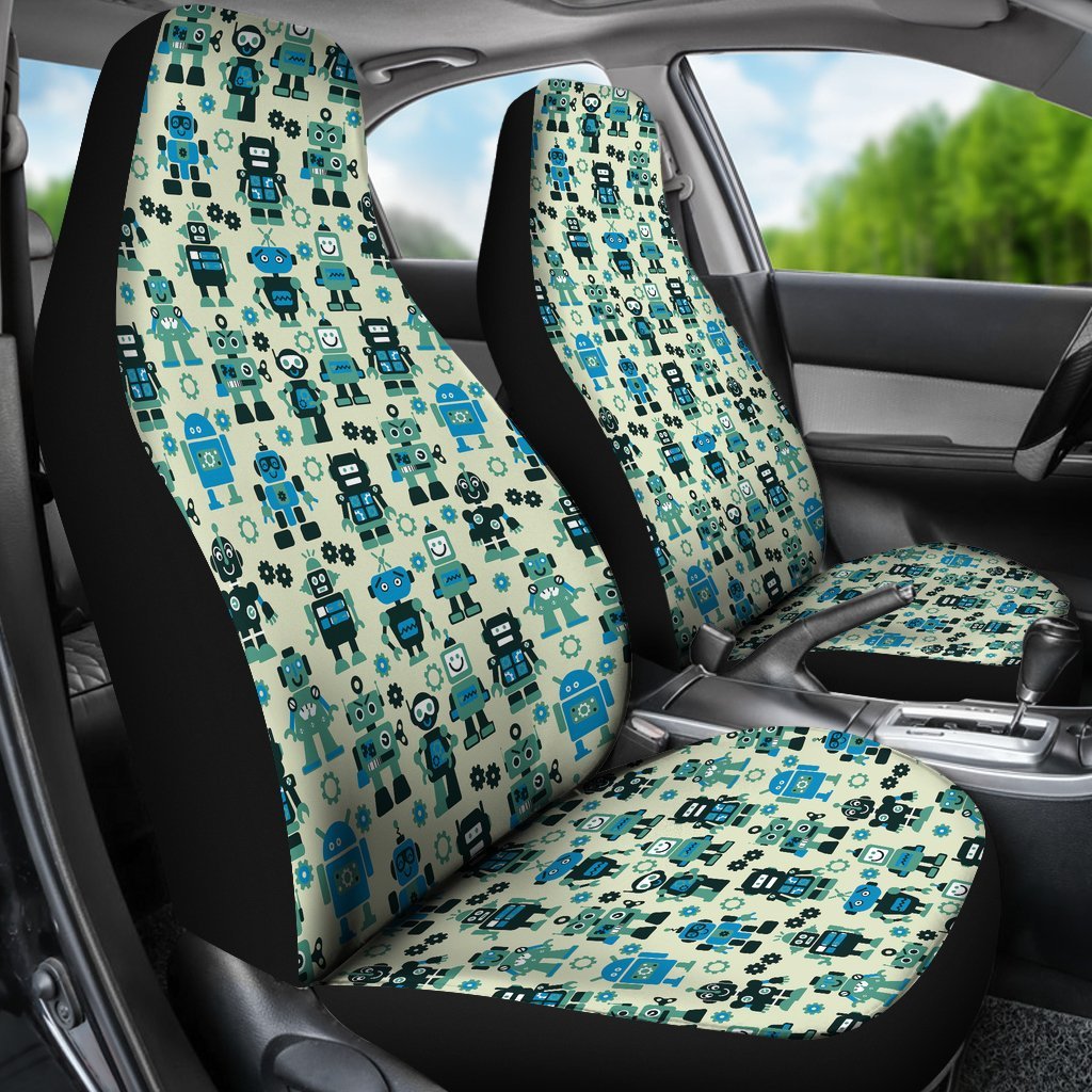 Cyborg Robot Pattern Print Universal Fit Car Seat Cover-grizzshop