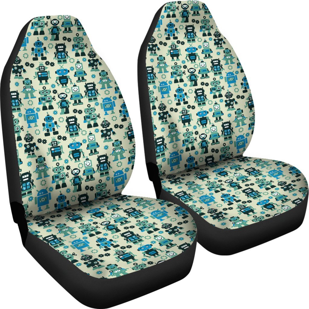 Cyborg Robot Pattern Print Universal Fit Car Seat Cover-grizzshop