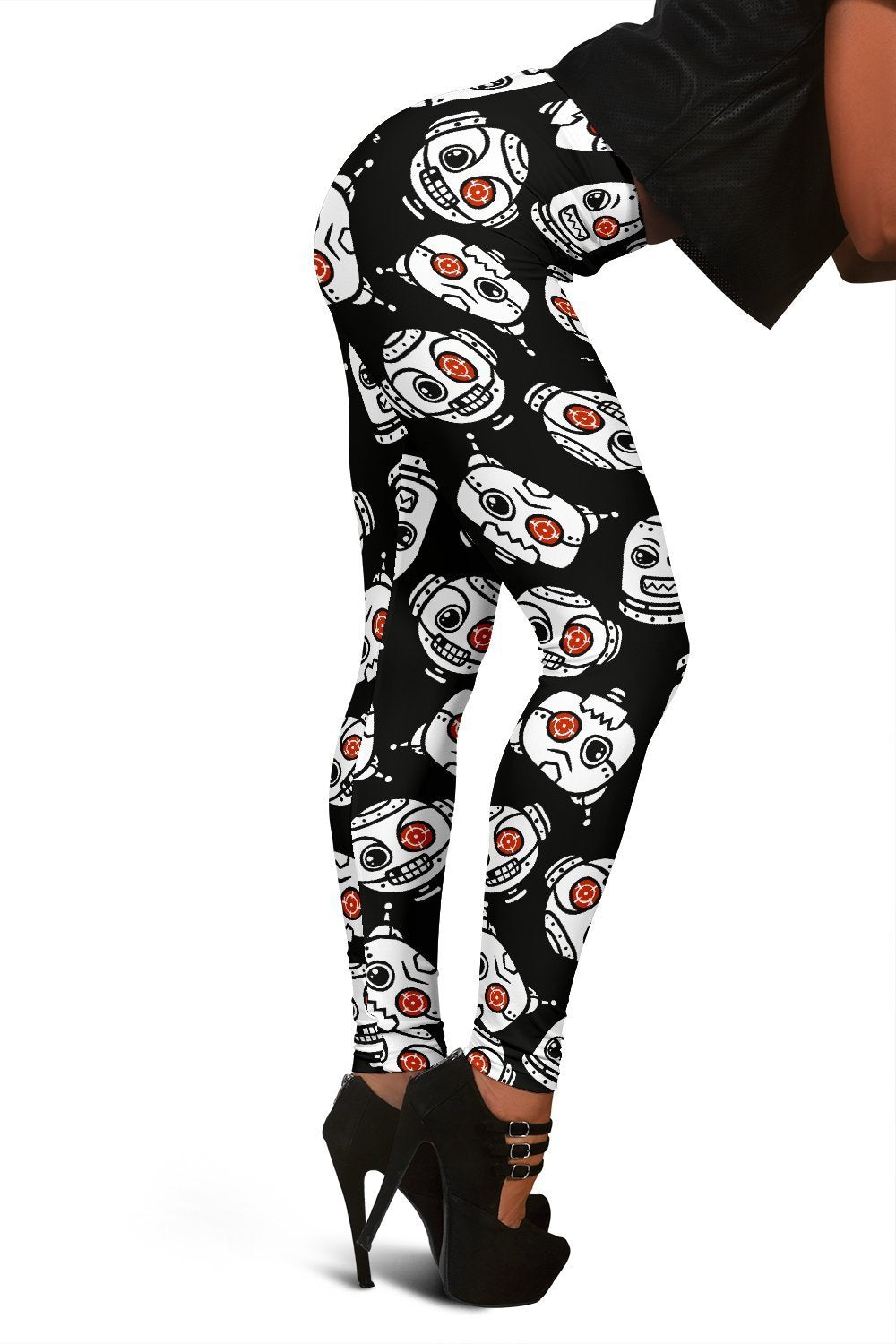 Cyborg Robot Pattern Print Women Leggings-grizzshop