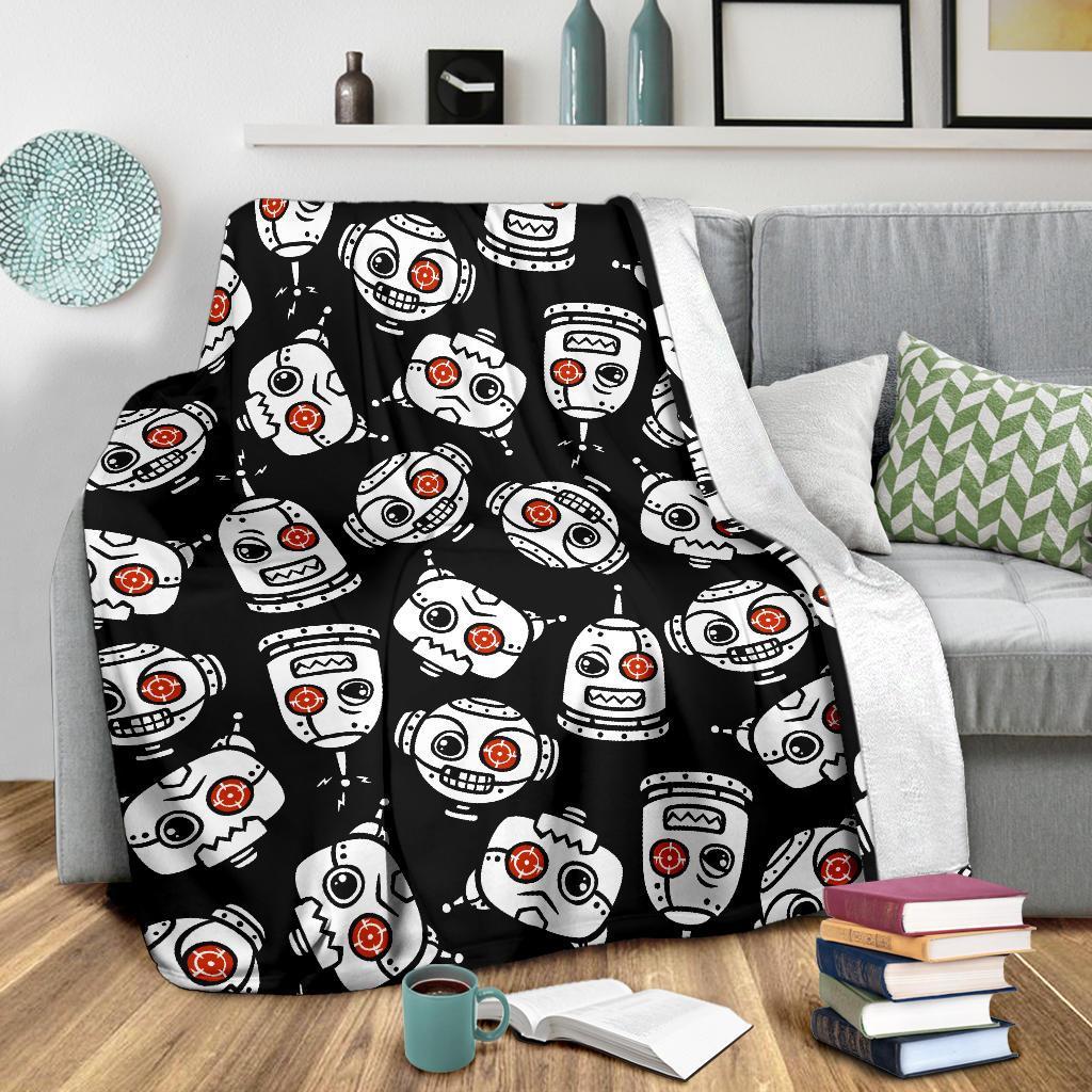 Cyborg Robot Print Pattern Blanket-grizzshop