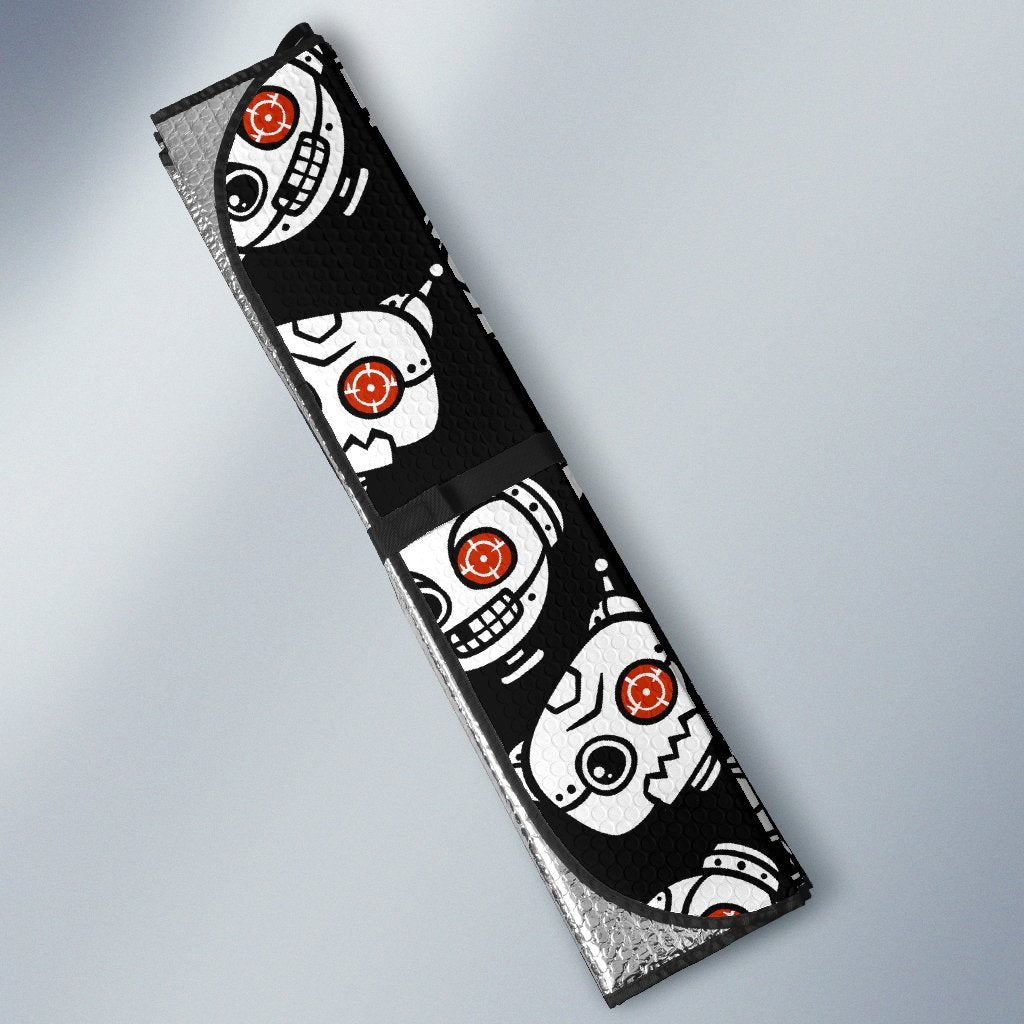 Cyborg Robot Print Pattern Car Sun Shade-grizzshop