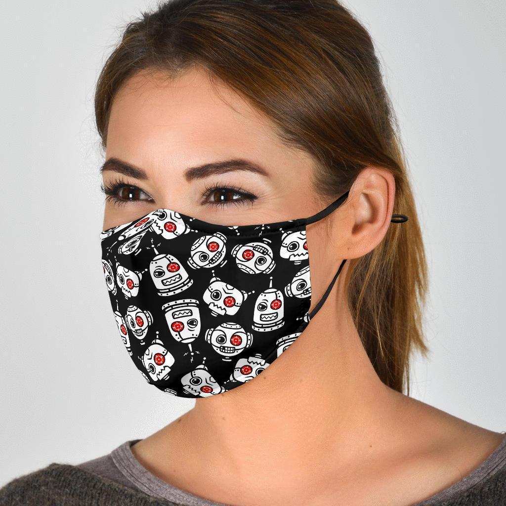 Cyborg Robot Print Pattern Face Mask-grizzshop