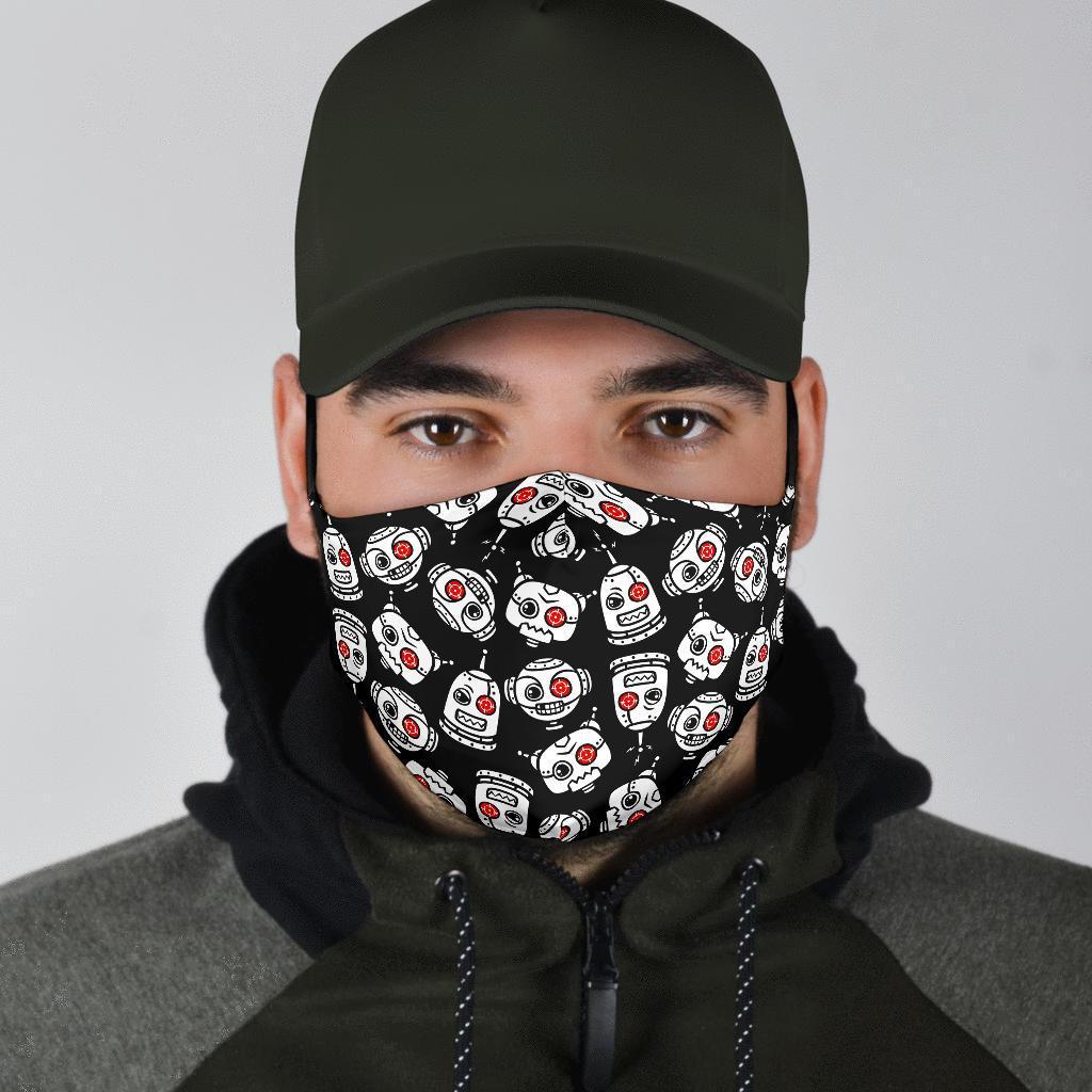 Cyborg Robot Print Pattern Face Mask-grizzshop