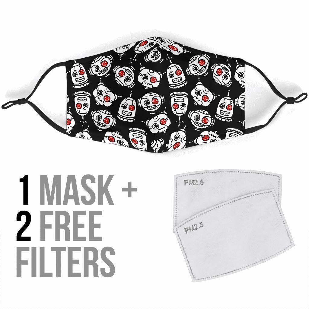 Cyborg Robot Print Pattern Face Mask-grizzshop