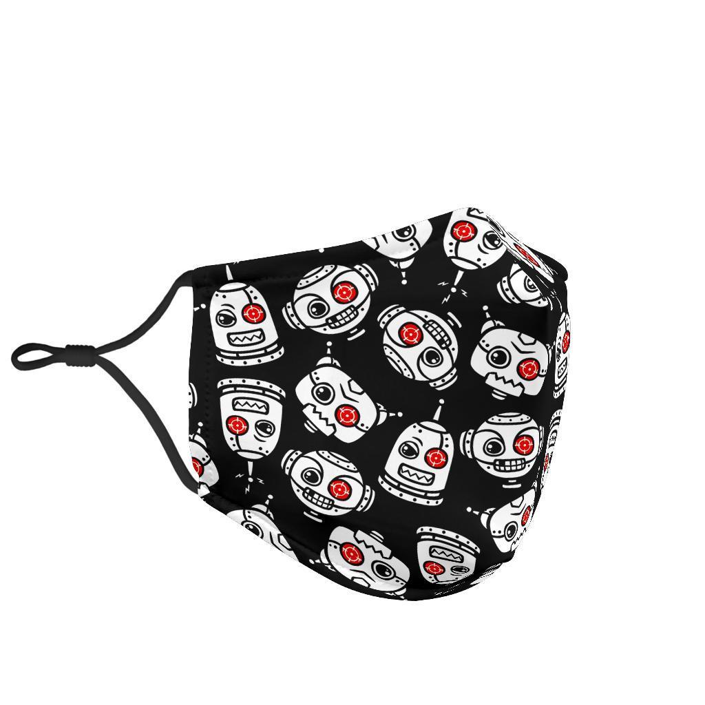 Cyborg Robot Print Pattern Face Mask-grizzshop