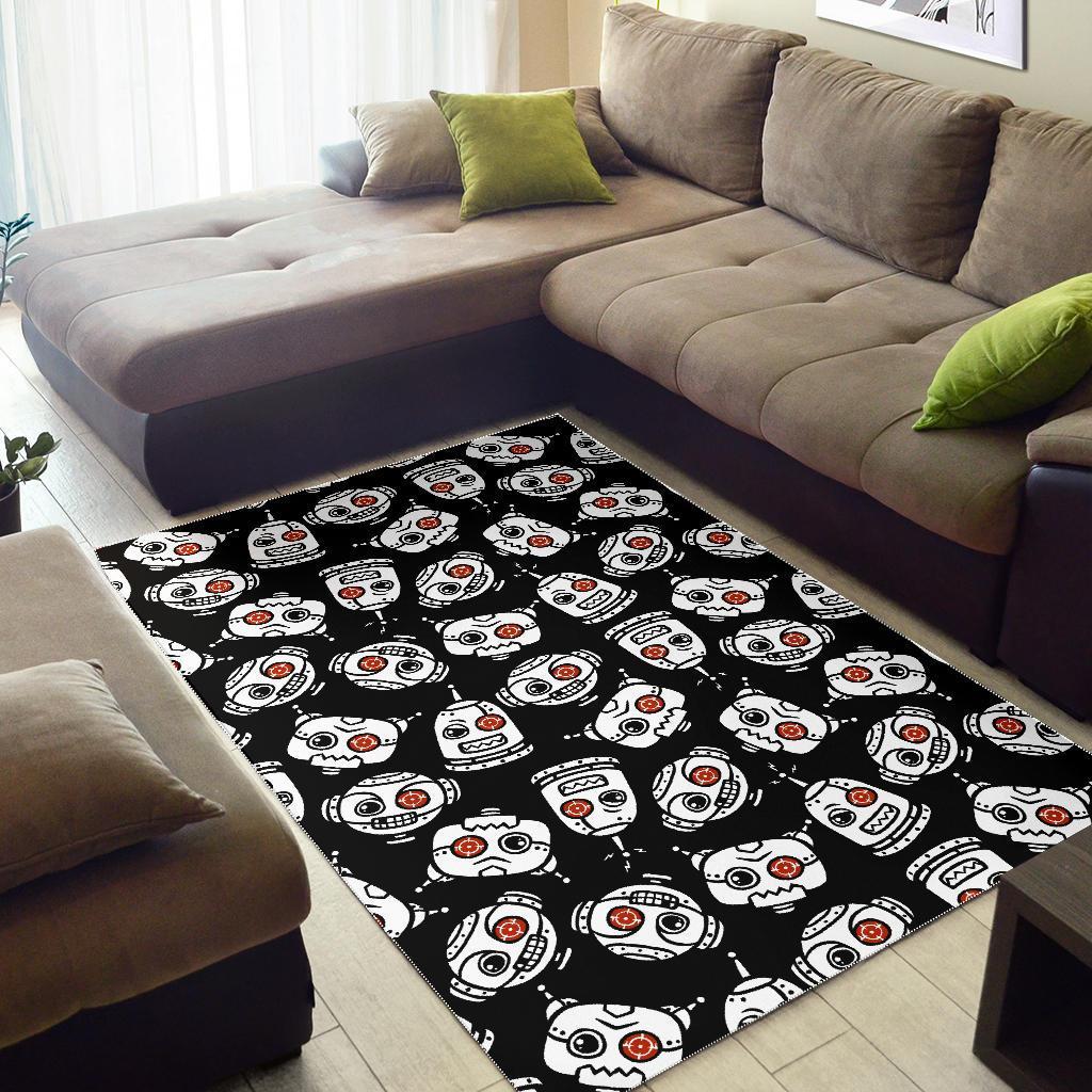 Cyborg Robot Print Pattern Floor Mat-grizzshop