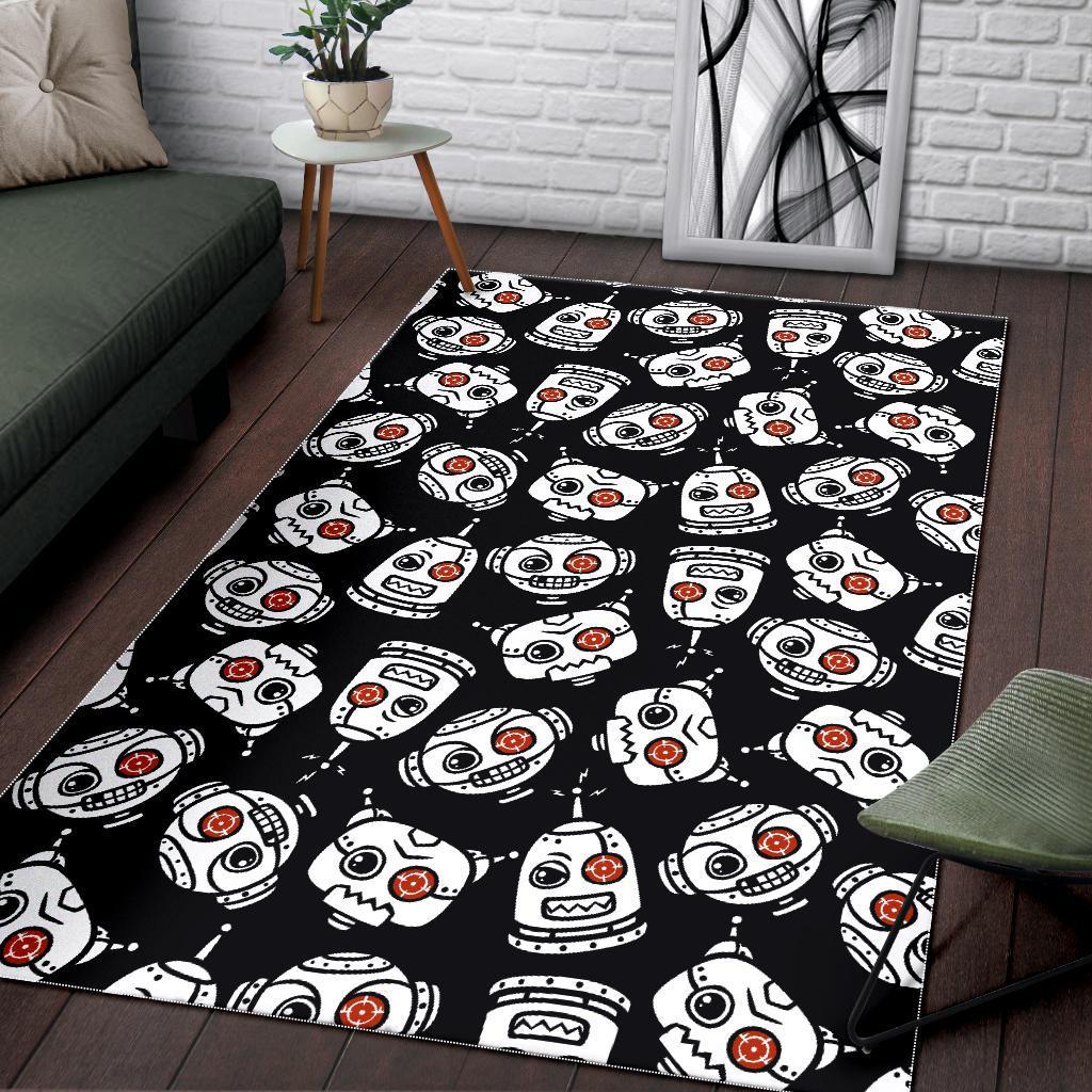 Cyborg Robot Print Pattern Floor Mat-grizzshop