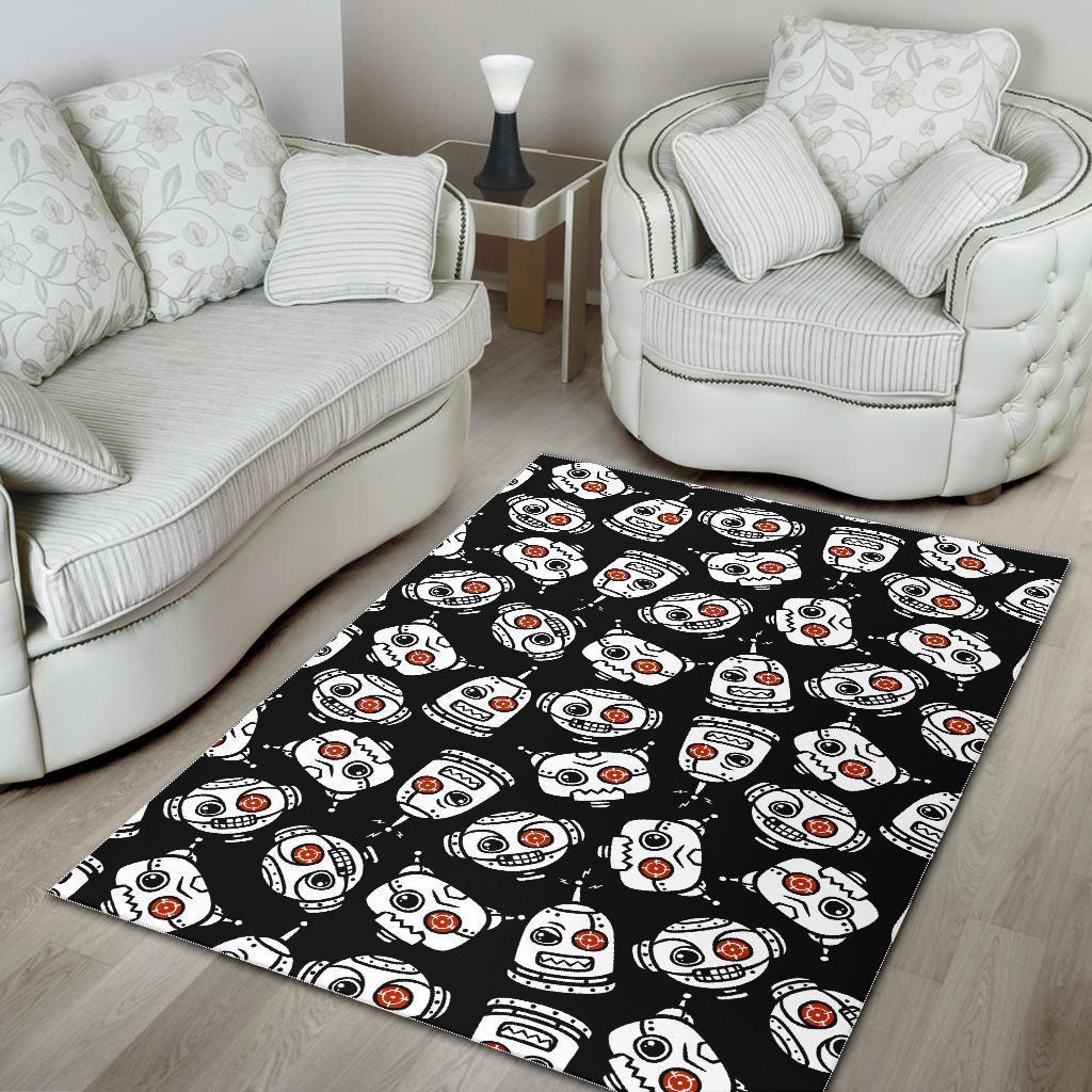 Cyborg Robot Print Pattern Floor Mat-grizzshop