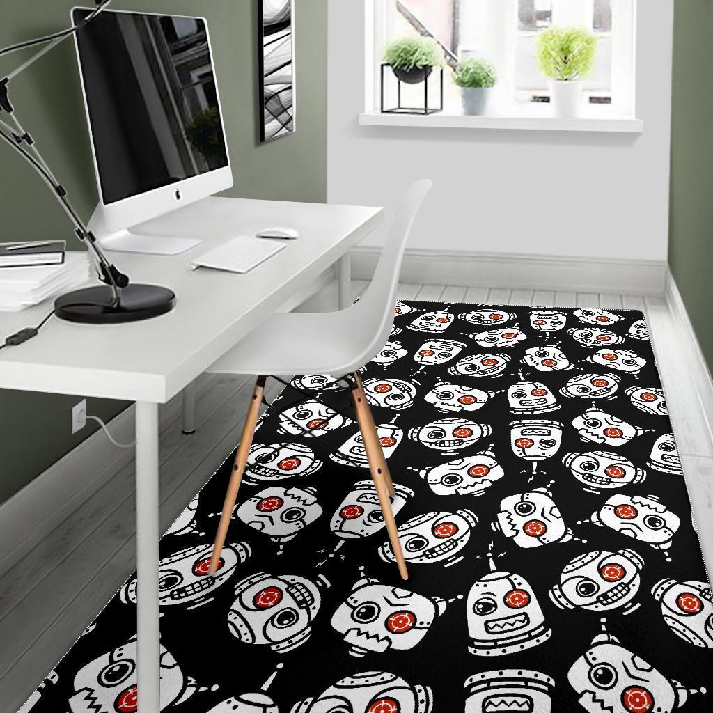 Cyborg Robot Print Pattern Floor Mat-grizzshop