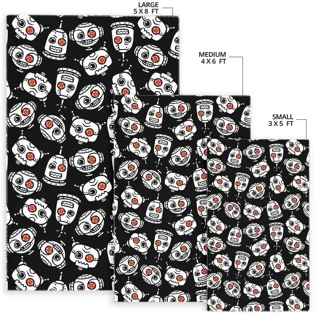 Cyborg Robot Print Pattern Floor Mat-grizzshop