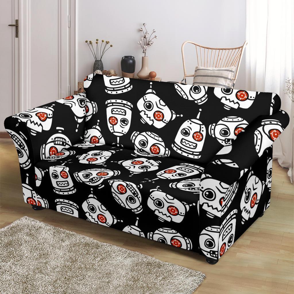 Cyborg Robot Print Pattern Loveseat Cover-grizzshop