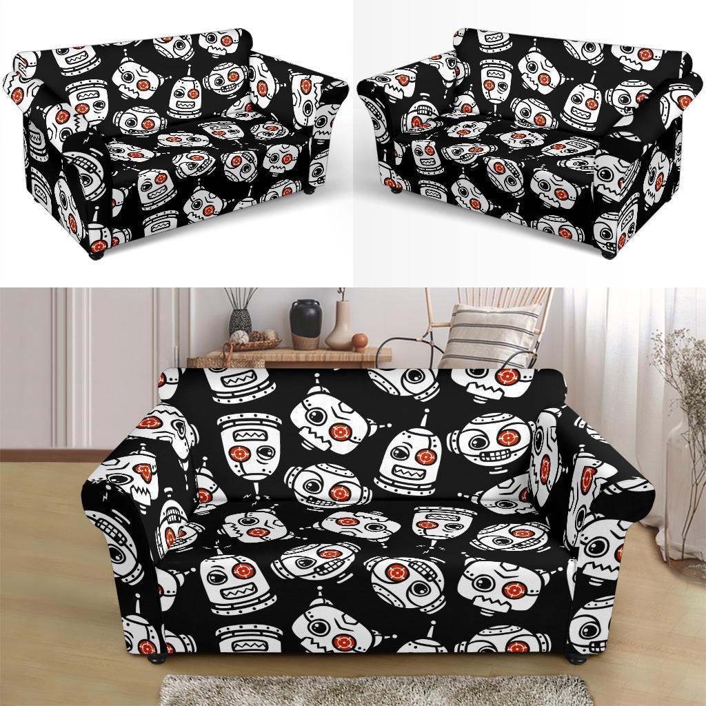 Cyborg Robot Print Pattern Loveseat Cover-grizzshop