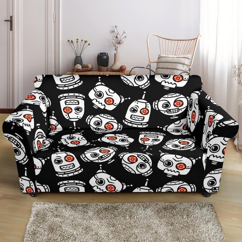 Cyborg Robot Print Pattern Loveseat Cover-grizzshop