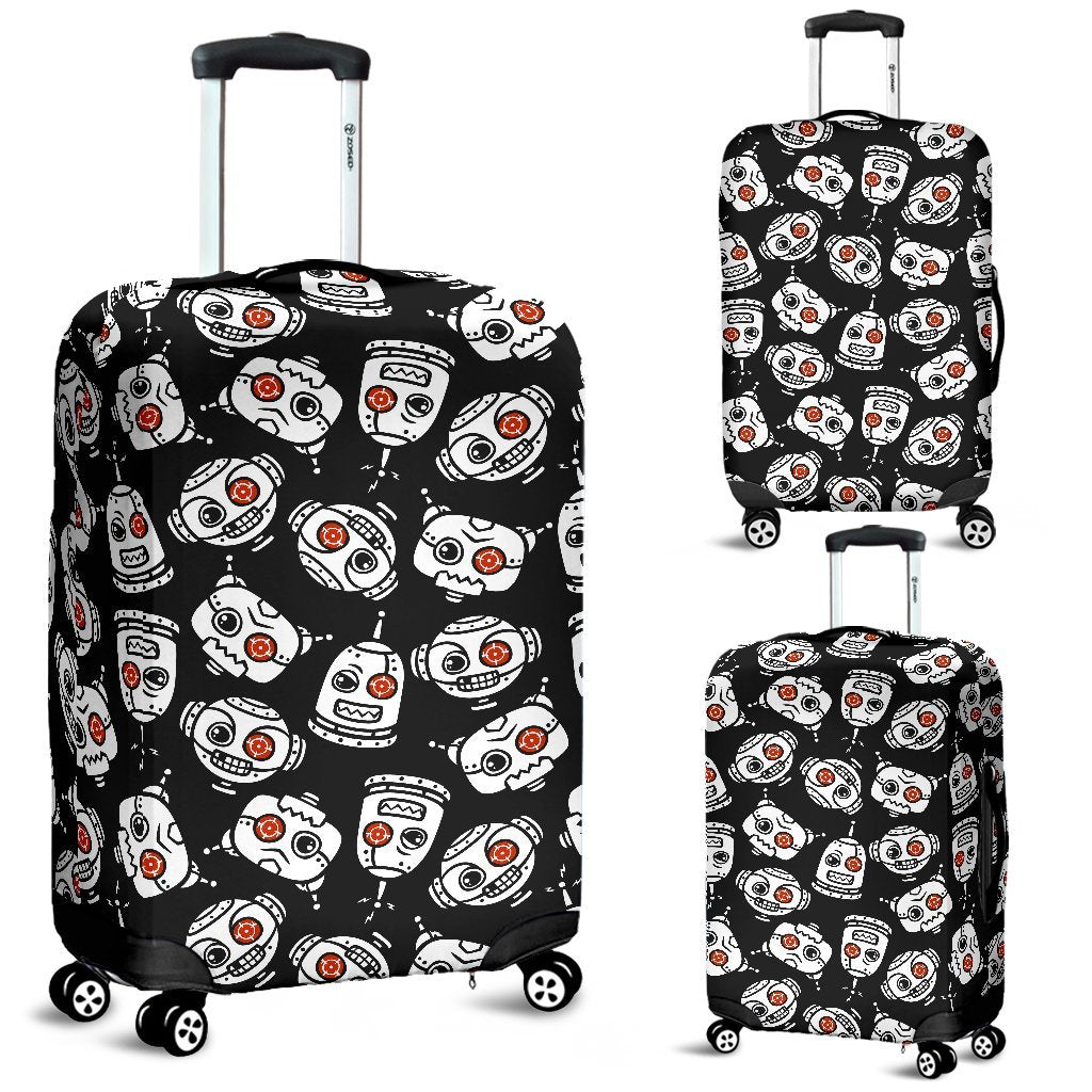 Cyborg Robot Print Pattern Luggage Cover Protector-grizzshop