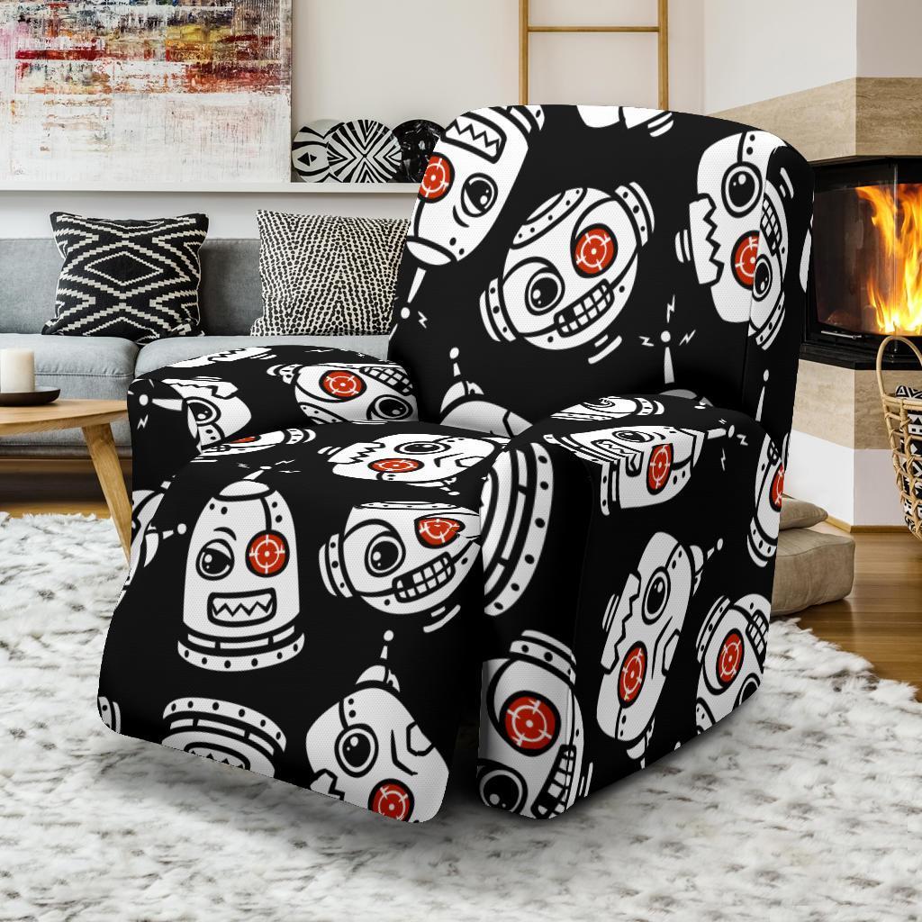 Cyborg Robot Print Pattern Recliner Cover-grizzshop