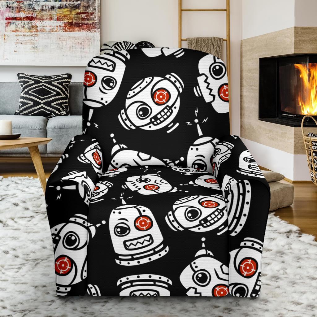 Cyborg Robot Print Pattern Recliner Cover-grizzshop