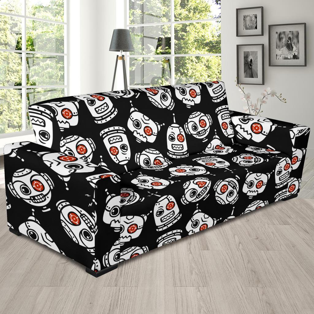 Cyborg Robot Print Pattern Sofa Covers-grizzshop