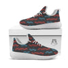 DNA Blue And Red Print Pattern White Athletic Shoes-grizzshop