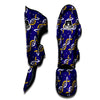 DNA Yellow And White Print Pattern Muay Thai Shin Guards-grizzshop