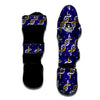 DNA Yellow And White Print Pattern Muay Thai Shin Guards-grizzshop