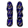 DNA Yellow And White Print Pattern Muay Thai Shin Guards-grizzshop